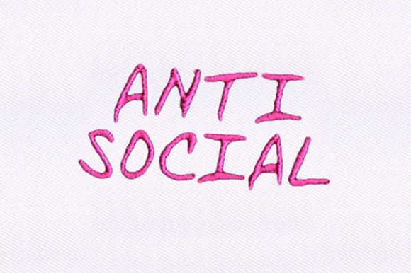 Anti Social Text Review: A Bold Embroidery Design for Handmade Projects