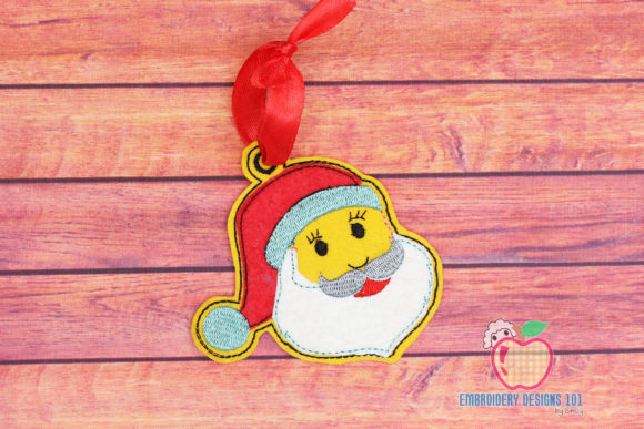 Cartoon Cheerful Santa Face Ornaments Review for Apparel Projects