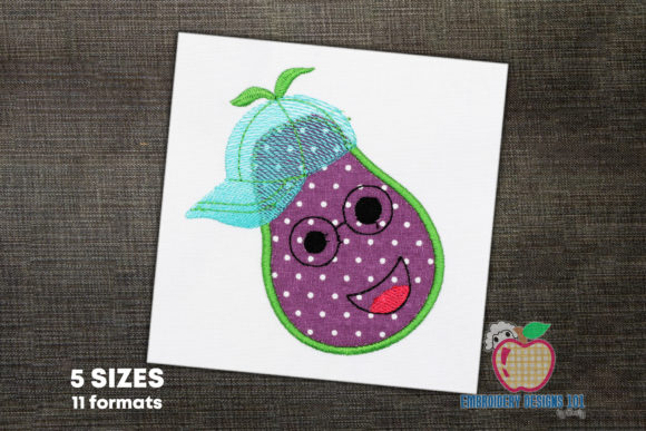 Cartoon of a Happy Pear Applique Design Review