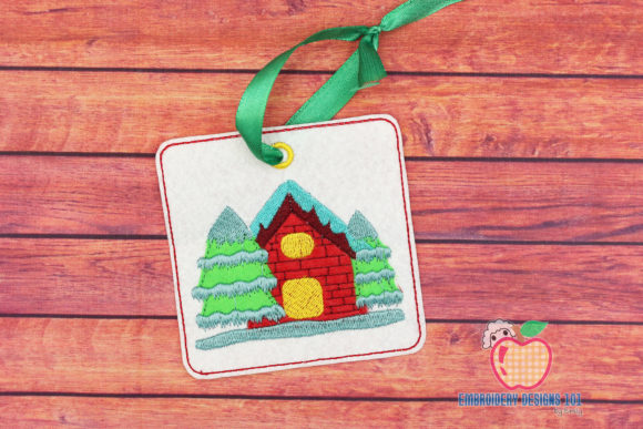 Christmas House Covered with Snow ITH Review for Business Use