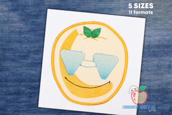 Clementine with Stylish Goggles: A Bold Embroidery Design for Craft Fairs