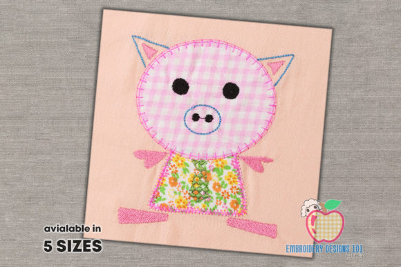 Cute Pig Cartoon Applique Review for Seasonal Embroidery Projects