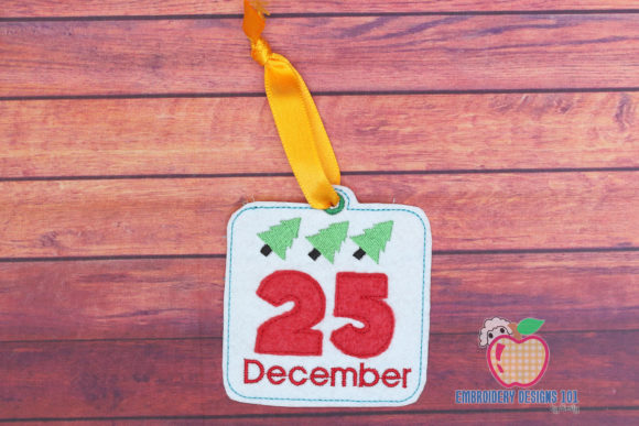 December 25 Calendar Ornament Embroidery Design Review