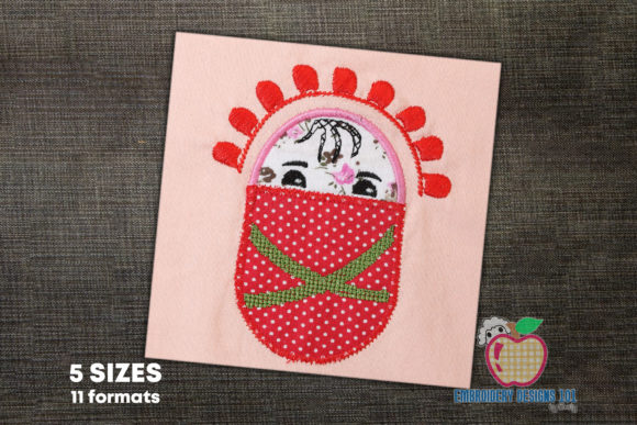 Funny New Born Baby Girl Embroidery Design Review for Business Use