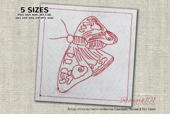 Lepidoptera Lineart: A Versatile Embroidery Design for Personalized Gifts