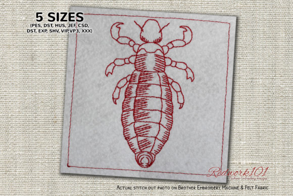 Louse Redwork: A Cute and Versatile Embroidery Design for Small Shop Sellers