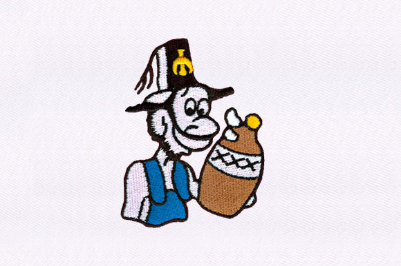 Man Drinking Alcohol Embroidery Design Review
