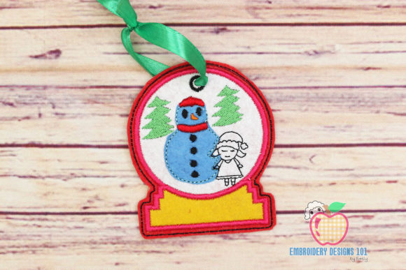 Snowman with Girl in the Hoop Ornament Design Review