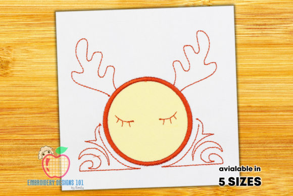 The Red Color Antlers of the Reindeer Embroidery Design Review